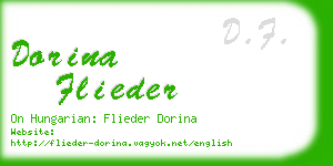 dorina flieder business card